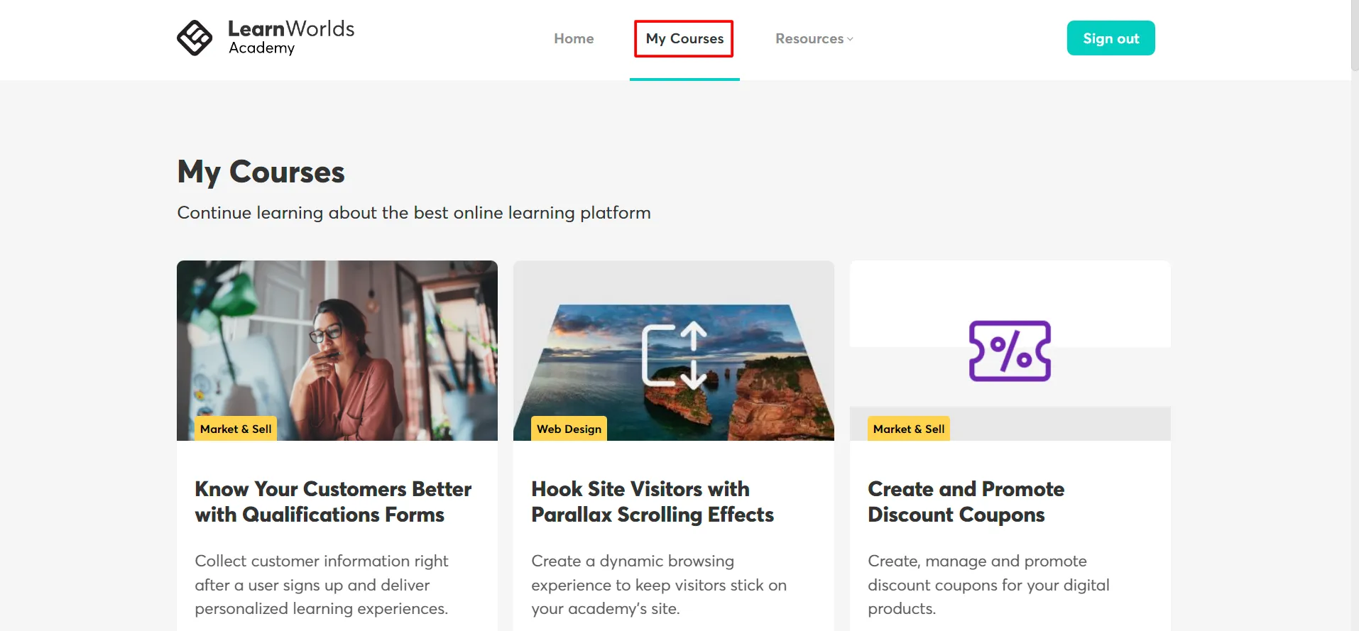 Access your LearnWorlds
