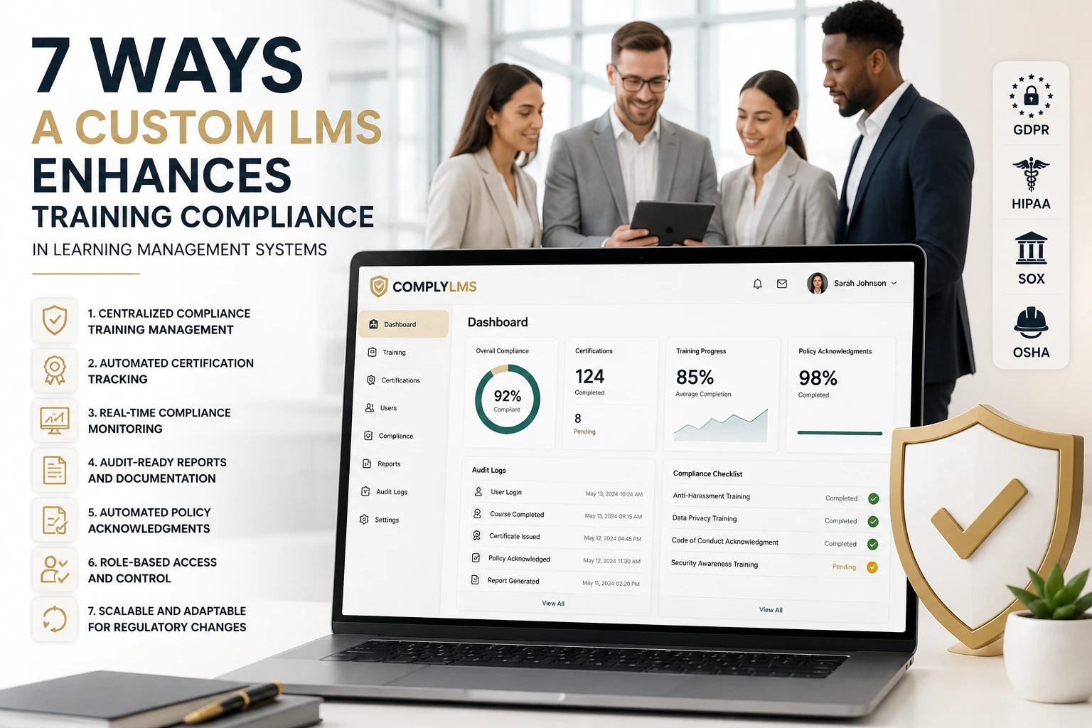 7 ways a custom LMS enhances training compliance in learning management systems