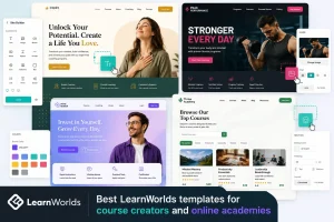 Best LearnWorlds templates for course creators and online academies