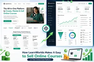 How LearnWorlds makes it easy to sell online courses on their online class platform