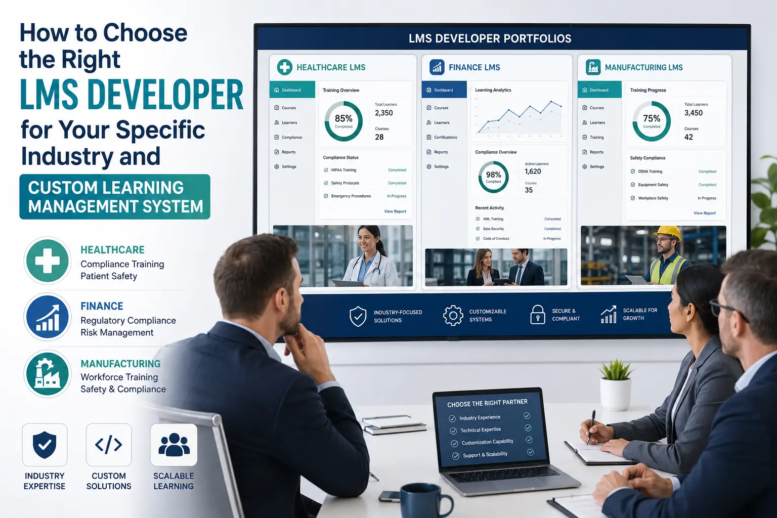 How to choose the right LMS developer for your specific industry and custom learning management system