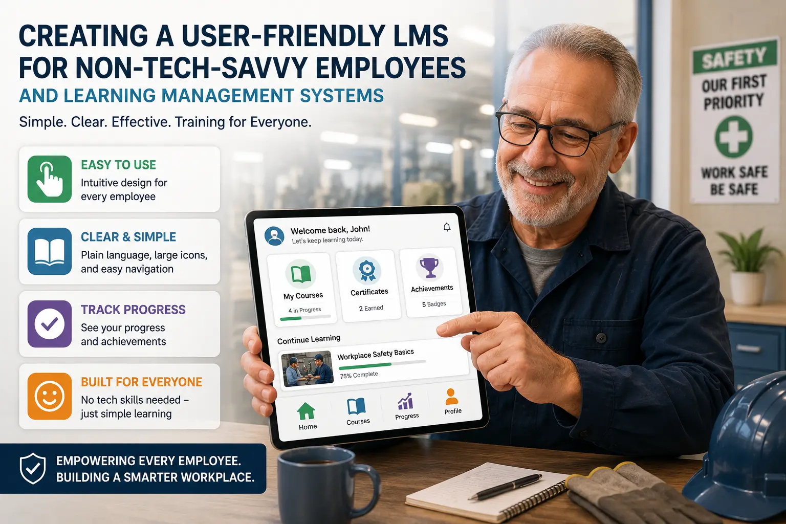 Creating a user-friendly LMS for non-tech-savvy employees and learning management systems