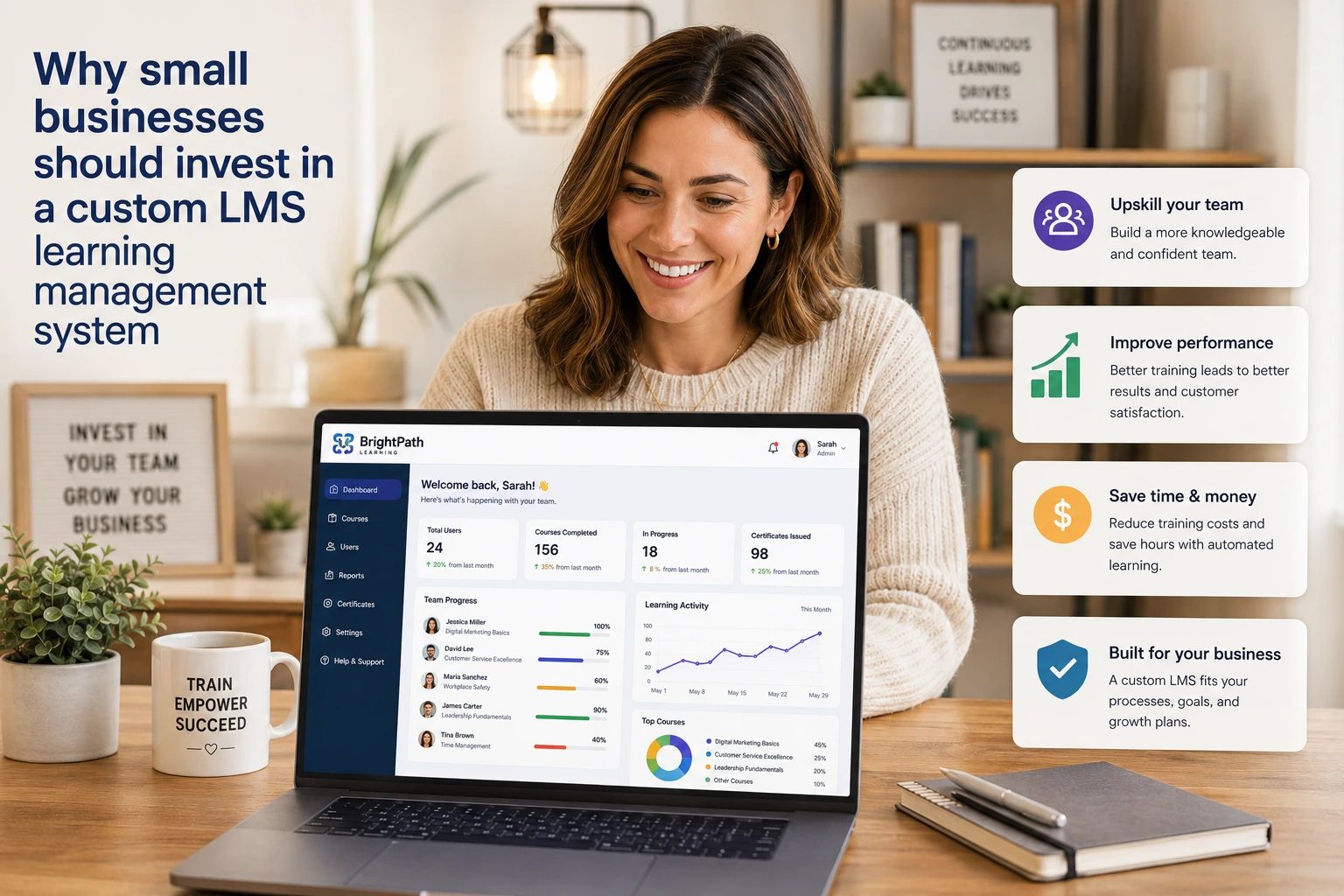Why small businesses should invest in a custom LMS learning management system