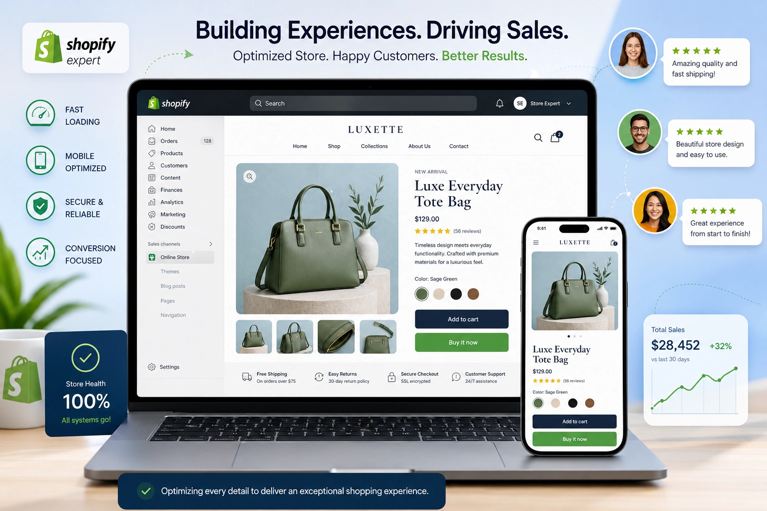 Shopify Expert optimizing user experience on a professional store design