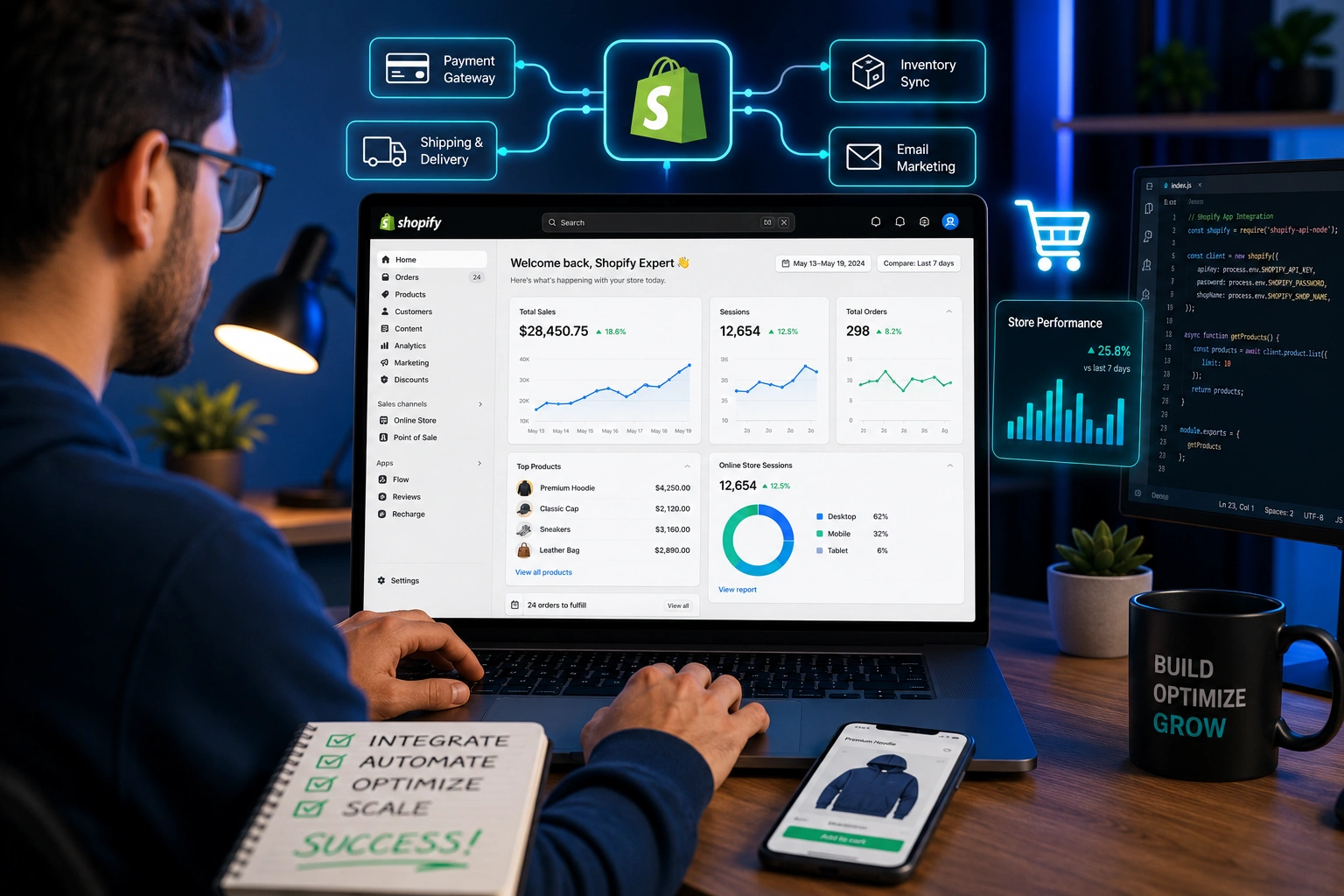 Shopify Expert integrating advanced features on dashboard