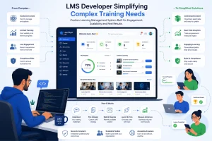 LMS developer simplifying complex training needs with a custom learning management system