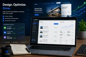 Webflow expert working on marketing website design and performance optimization